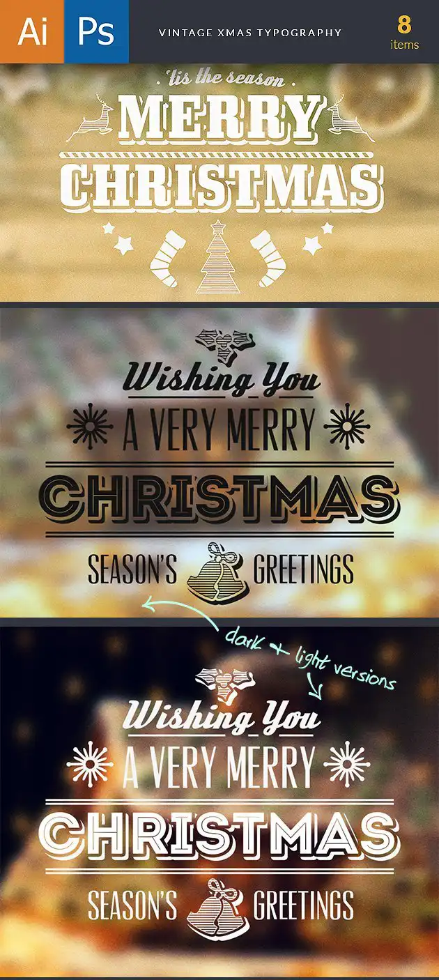 Vintage Christmas Typography