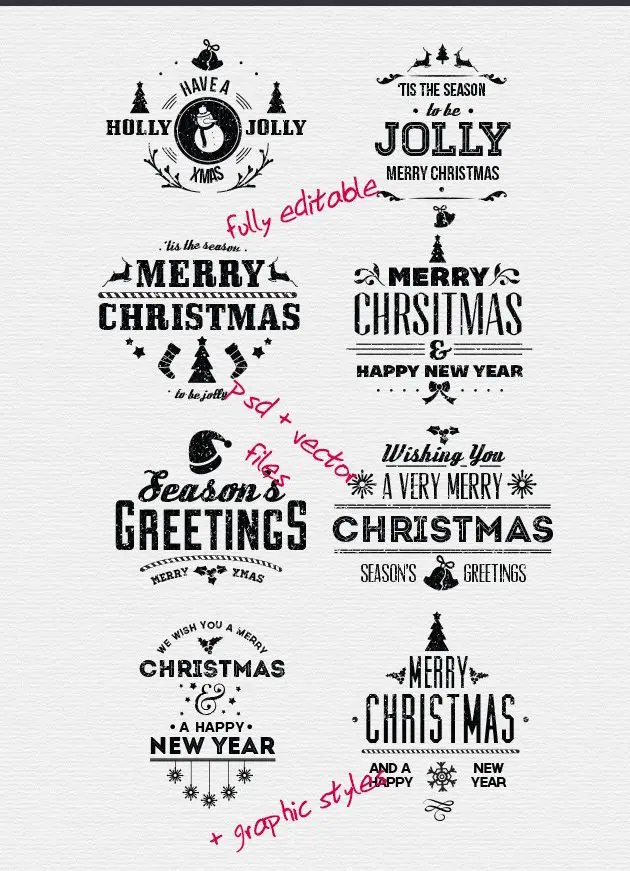 Preview Of Christmas Typography