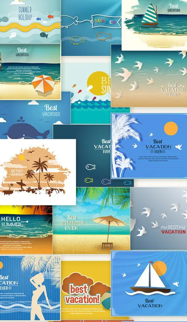 Summer Vector Illustrations Preview