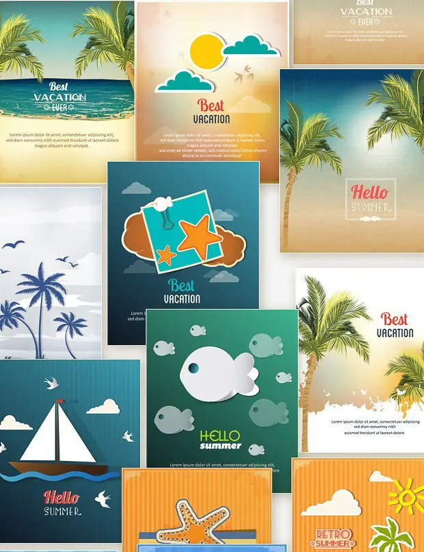 Preview Of Summer Vector Illustrations