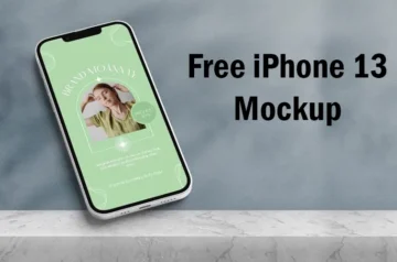 Free iPhone 13 Mockup Product Image