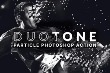 DUOTONE Particle Photoshop Action Preview Image