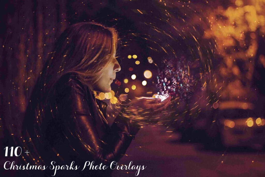 Christmas Sparks Photo Overlays Preview Image