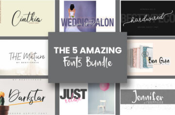 5 amazing fonts bundle