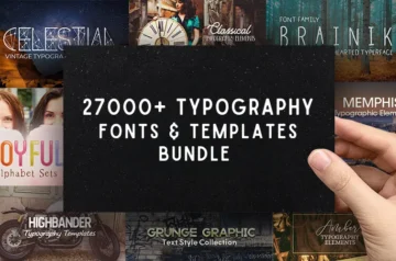 typography fonts and templates bundle product image