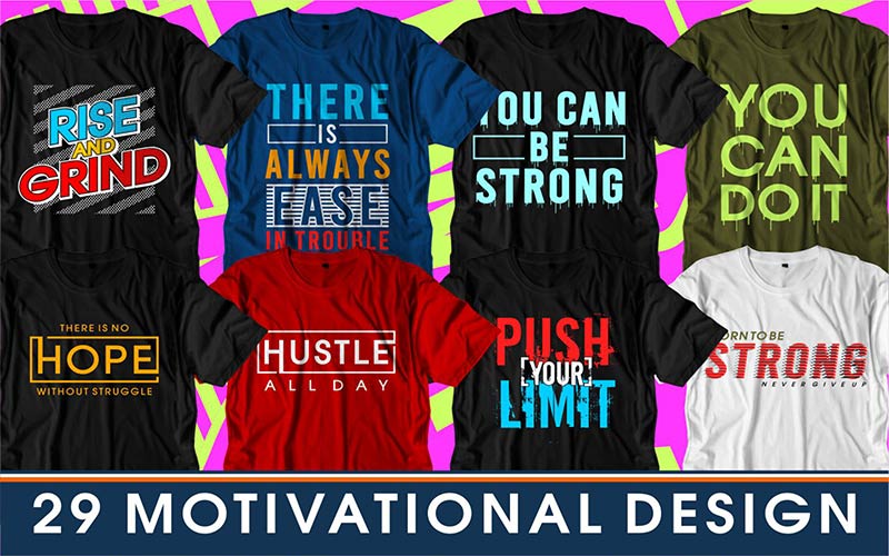 Motivational T-shirt Design Bundle