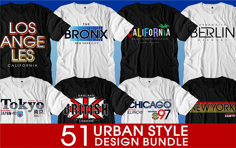 Urban Style T-shirt Design Bundle