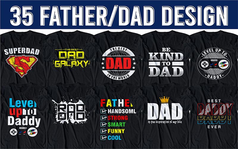 Father T-shirt Design Bundle