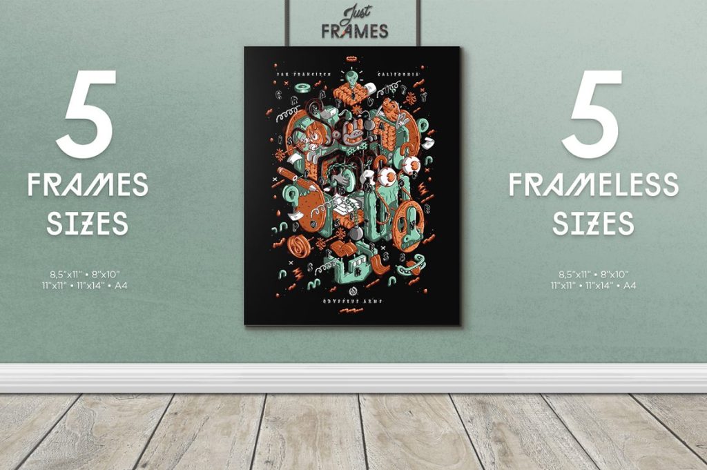 just frame mockups for psd and specifications