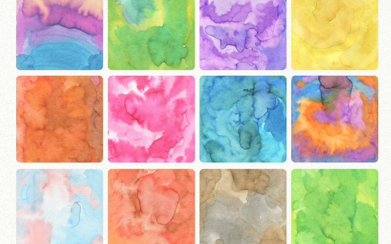 watercolor background patterns collage