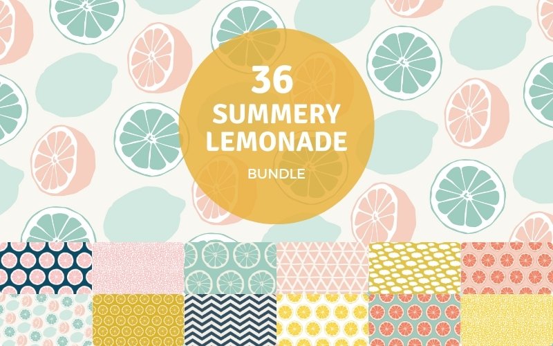 summery lemonade - patterns collection