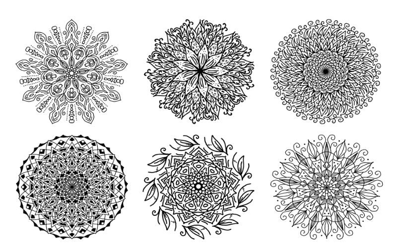 mandala graphic design elements preview