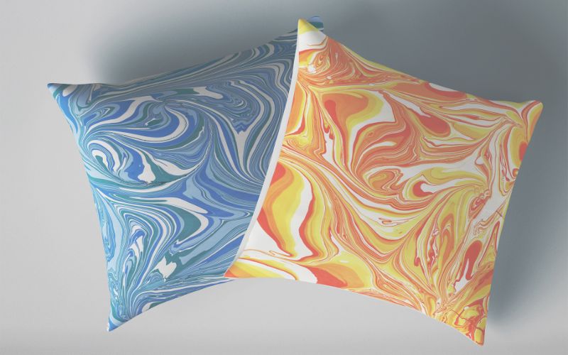 graphic design lements - patterns mockup on a pair of cushions