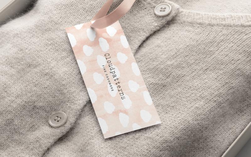 clothing tag mockup