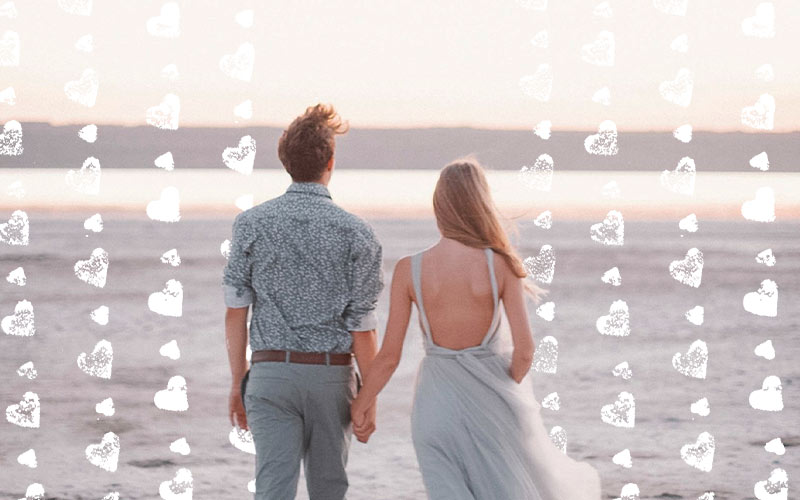 heart overlays application on an image of a couple