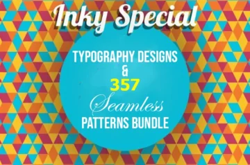 Typography Designs & 357 Seamless Patterns Bundle Preview