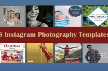 8 Instagram Photography Templates Bundle Preview Image