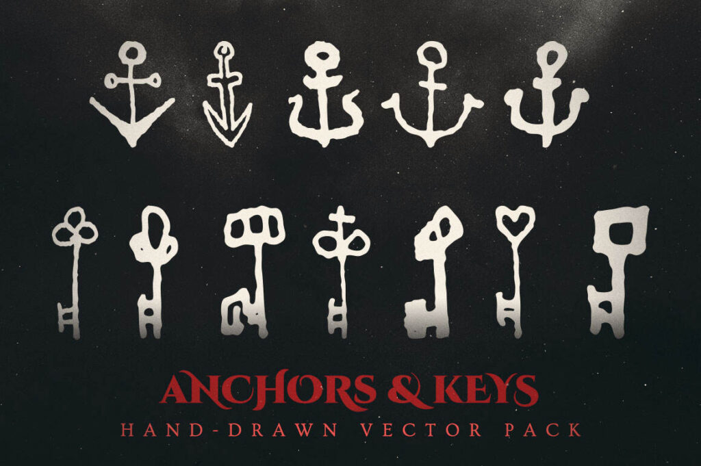 Anchors Illustration And Keys symbols