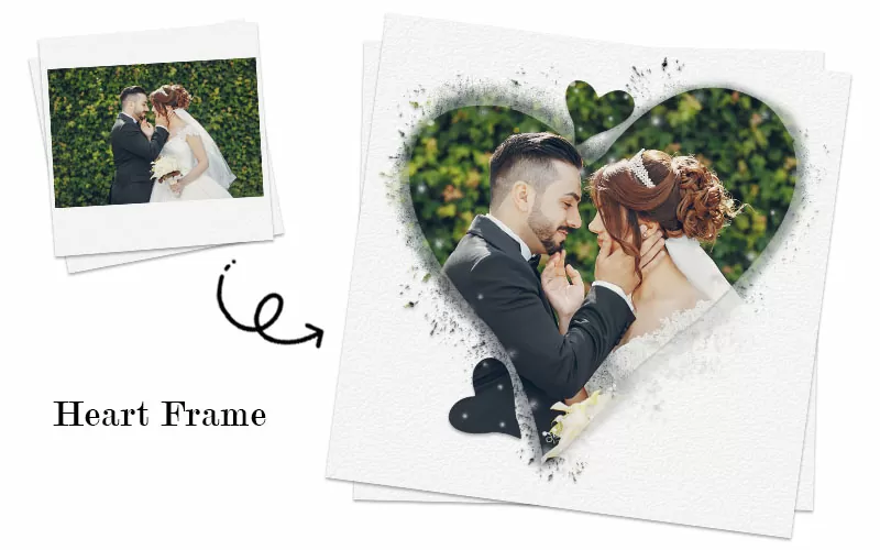 heart shaped-photo-frame-mockup