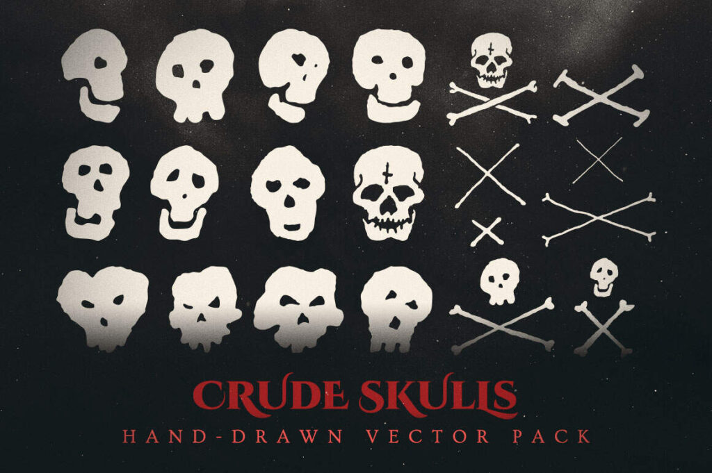 Crude Skulls Illustration