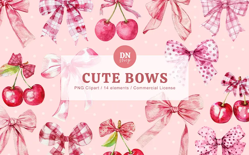 Cute Bows Clipart preview