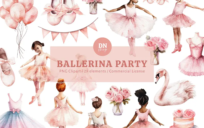 Ballerina Party Clipart preview