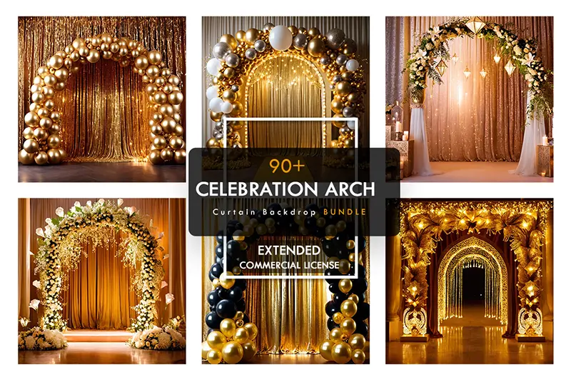 celebration arch digital backdrops