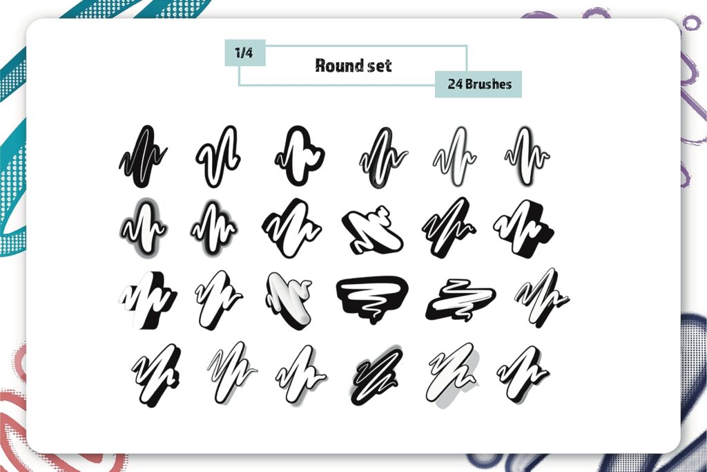 outline rounded-brushes