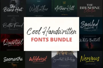 Collage Of The Cool Handwritten Fonts