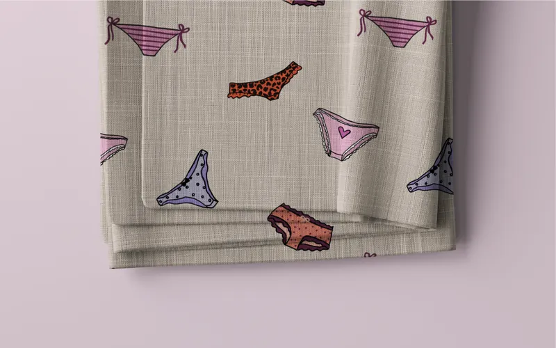 Girl-Underwear-Seamless-Pattern-Textures printed on a blanket