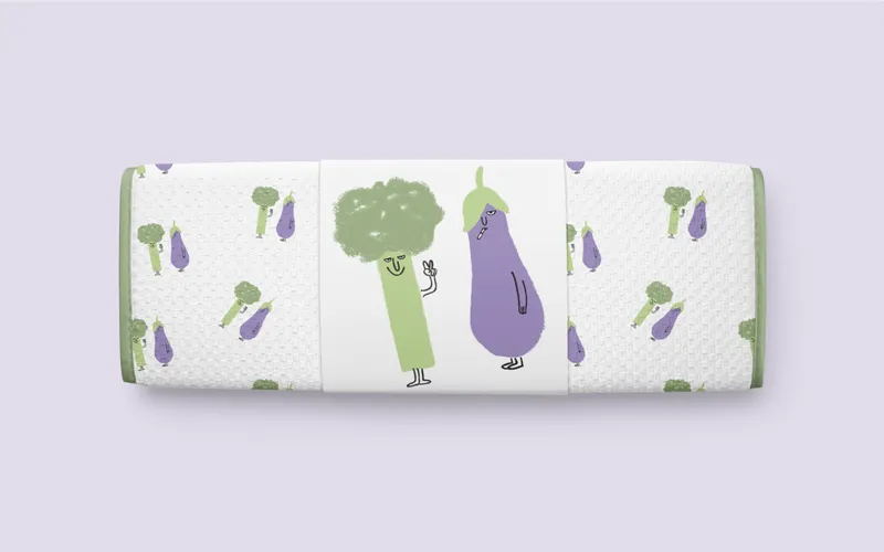 A wallet cover designer with the veggie pattern 