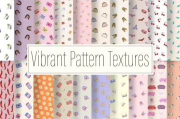 Collage of the Vibrant Pattern Textures