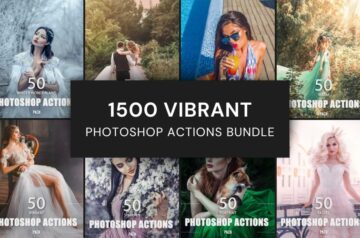 Collage Of Vibrant Photoshop Actions