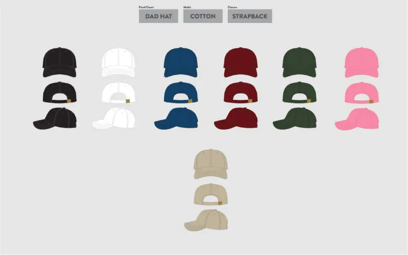 Preview of dad hat design templates