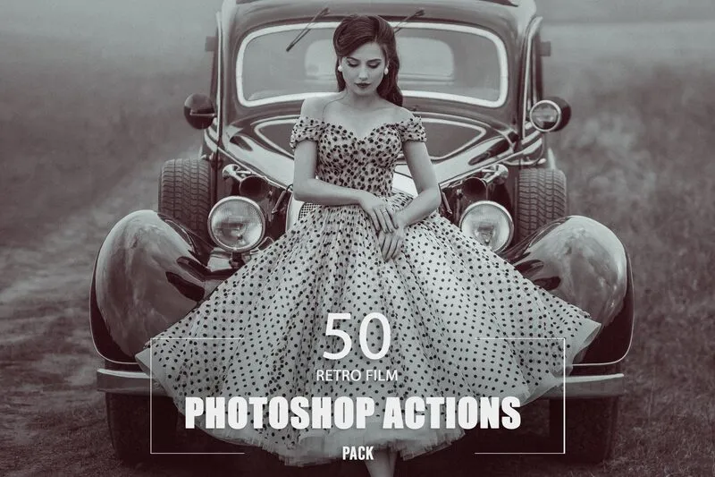 Retro Film Photoshop Actions Preview