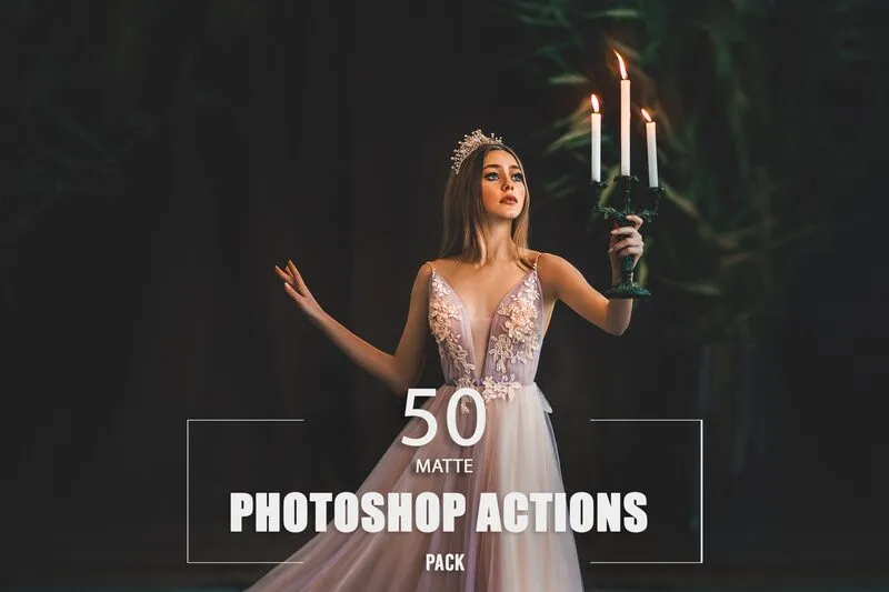 Matte Photoshop Actions Preview