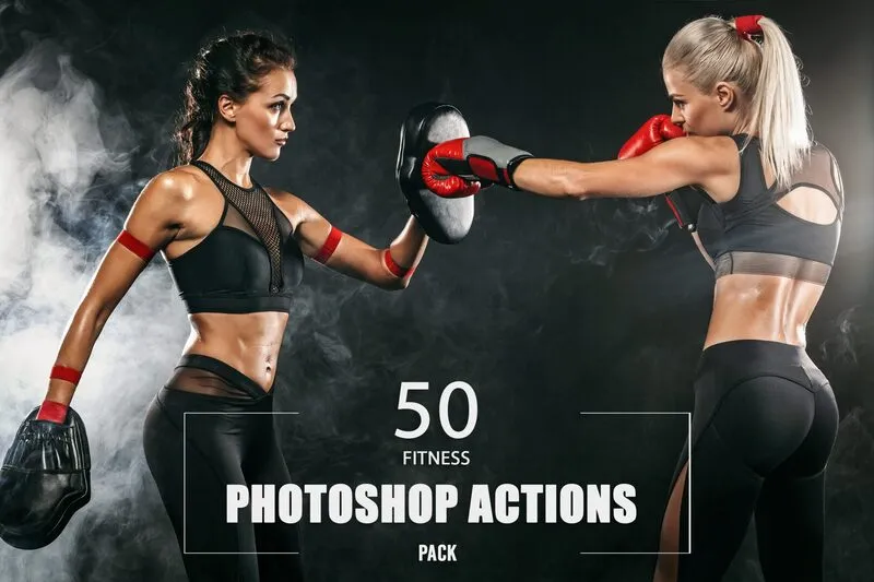 Fitness Photoshop Actions Preview