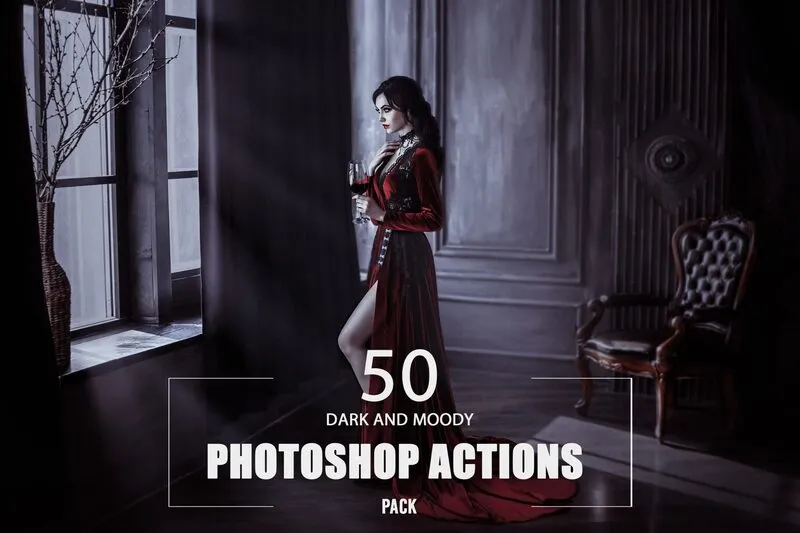 Dark And Moody Photoshop Actions Preview