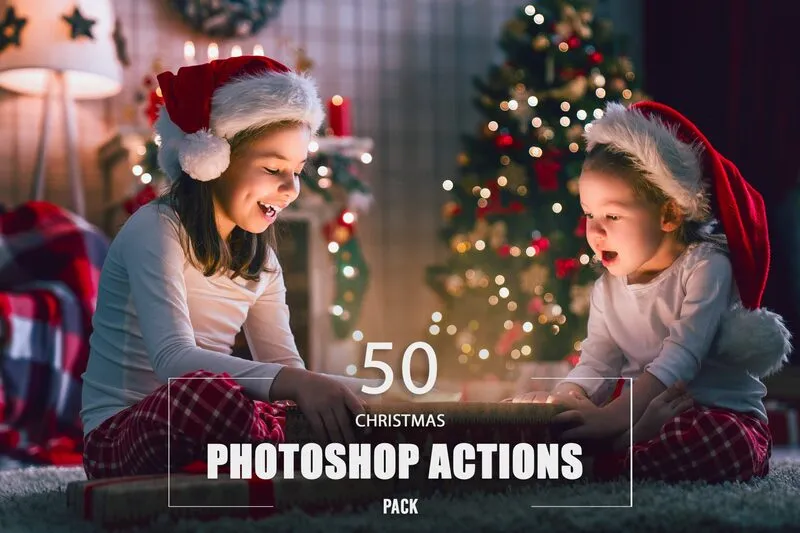 Christmas Photoshop Actions Preview