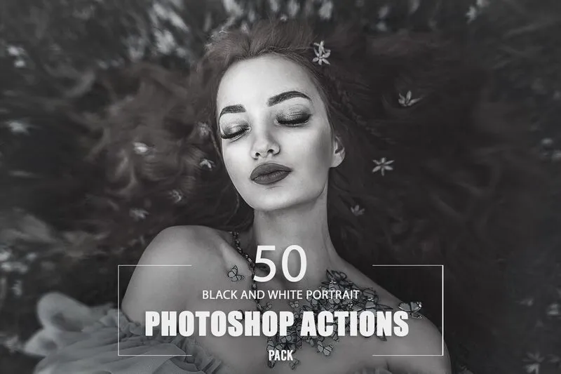 Black And White Photoshop Actions Preview