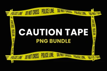 Caution tape PNG bundle