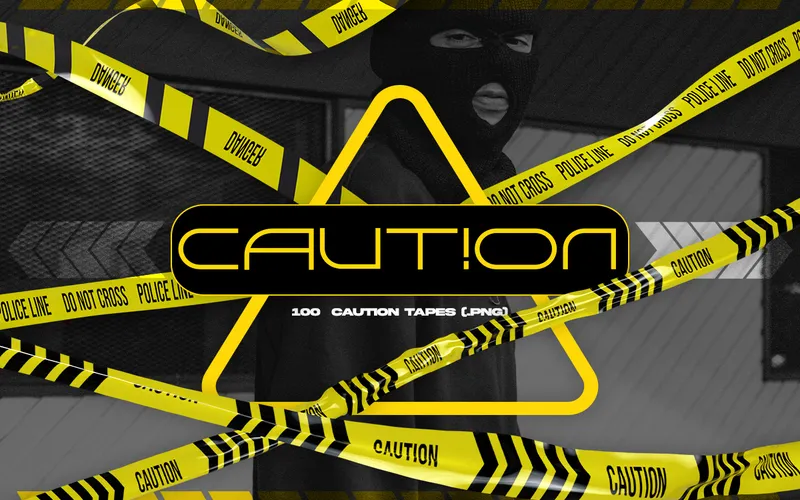 Yellow Caution Tape PNG