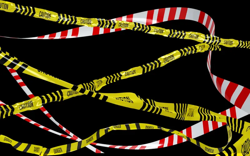 Red and Yellow Caution Tape PNG Preview