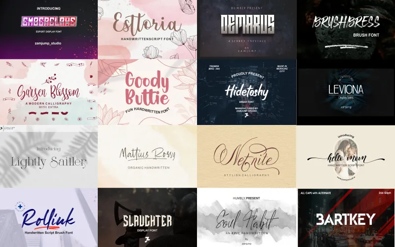 Collage Of Super Fonts