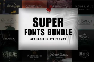 Collage of super fonts